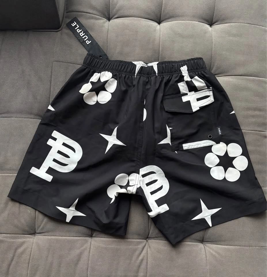 Purple Brand Monogram Swim Shorts – Black/White (New w/ Tags) - photo 2