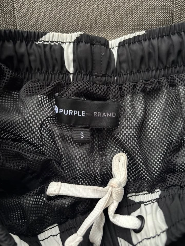 Purple Brand Monogram Swim Shorts – Black/White (New w/ Tags) - photo 3