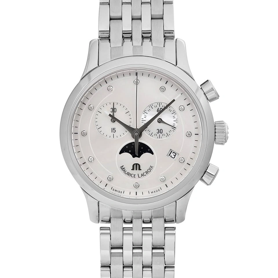 Maurice Lacroix Les Classiques 38mm Steel MOP Diamond Ladies Wat