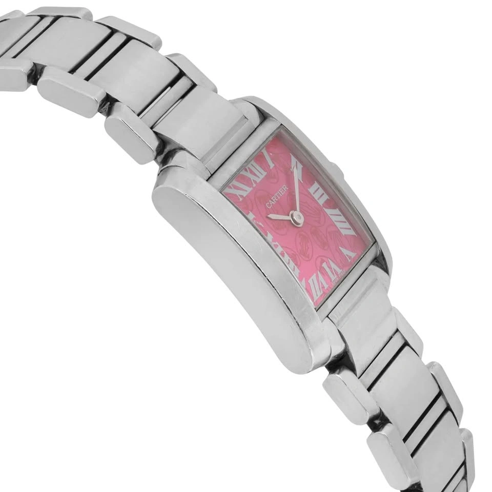 Cartier Tank Francaise Steel Raspberry Dial Quartz Ladies Watch - photo 4