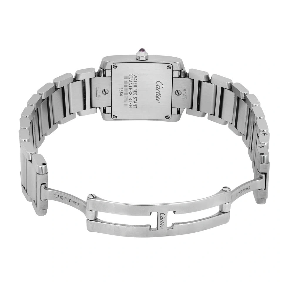 Cartier Tank Francaise Steel Raspberry Dial Quartz Ladies Watch - photo 5