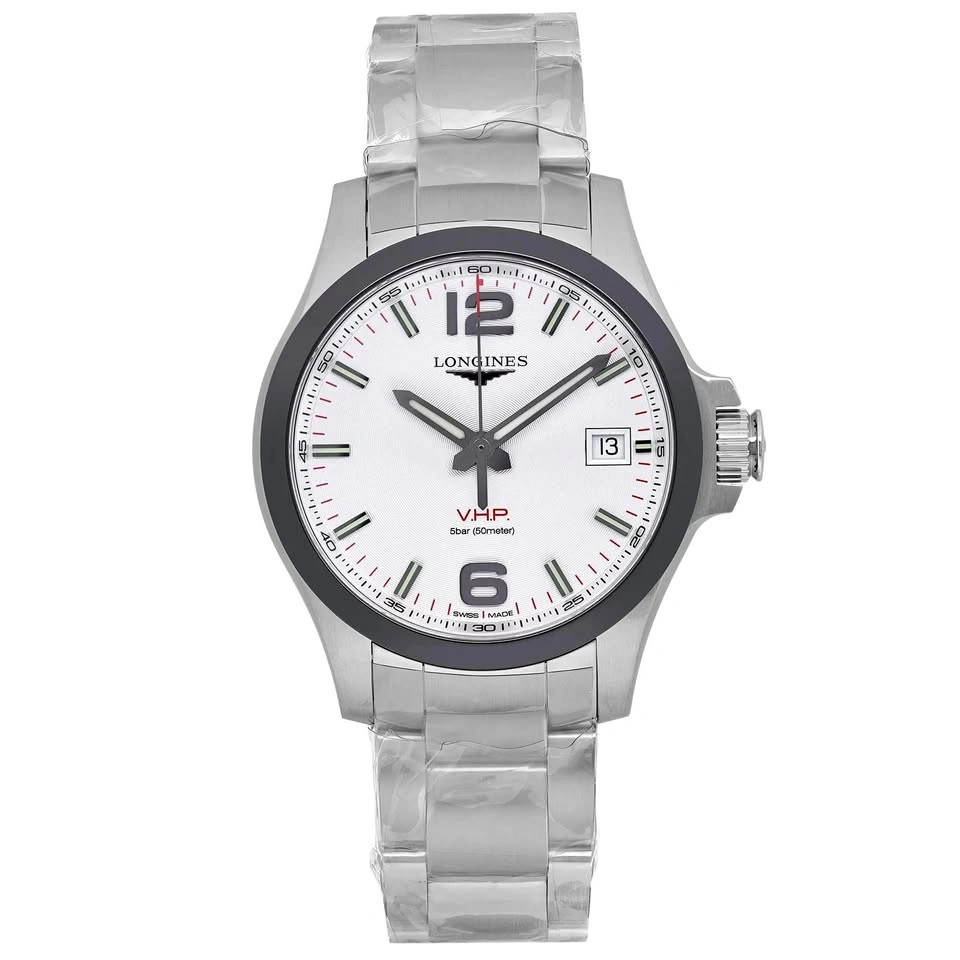 Longines Conquest VHP 41mm Steel Ceramic Watch L3.719.4.76.6