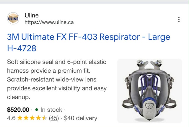 3M Ultimate FX Full Facemask with 2 Cartridge Filter - photo 3