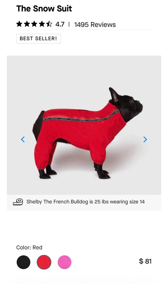 Canada pooch Snow suit. - photo 2