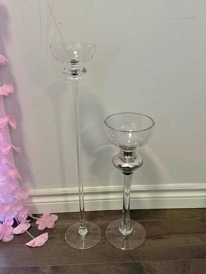 Elegant Glass Wedding Centerpieces – Used Once
