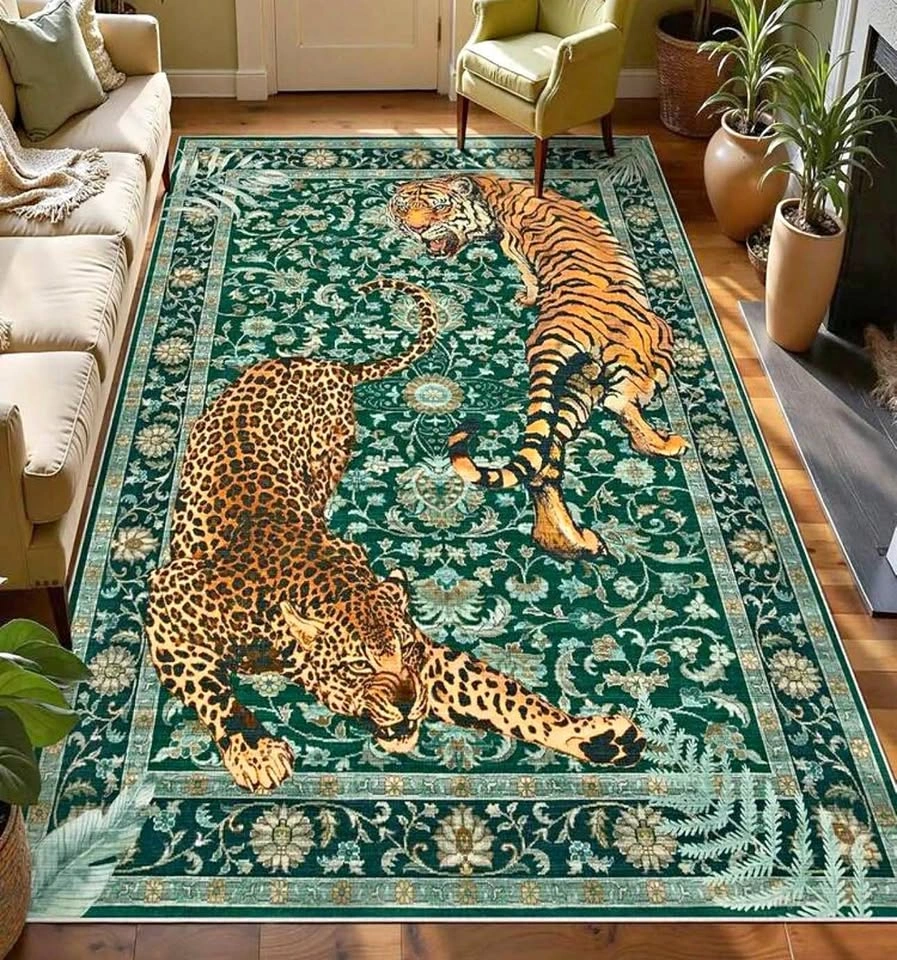 Tiger Print Area Rug – 140x200 cm