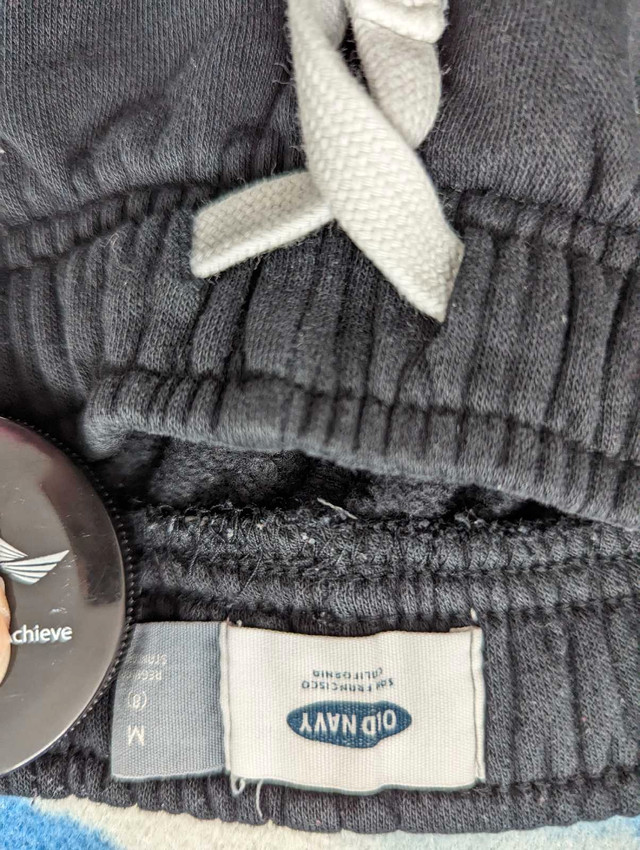 Old Navy 8Y Boys M black fleeced pants wide - photo 4