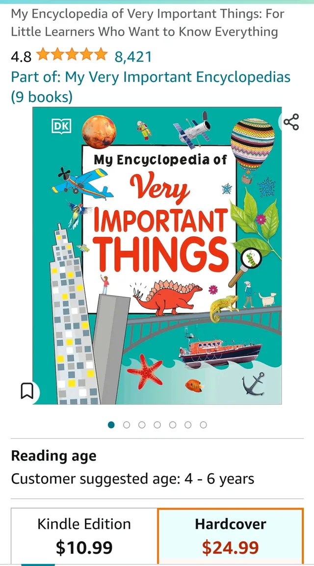Used DK Hardcover Encyclopedia of Very Important Things thumbnail