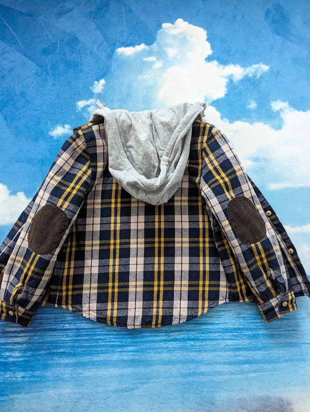 Like new GXG boys 130cm fleece lined plaid button shirt - photo 2