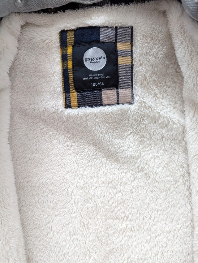 Like new GXG boys 130cm fleece lined plaid button shirt - photo 3