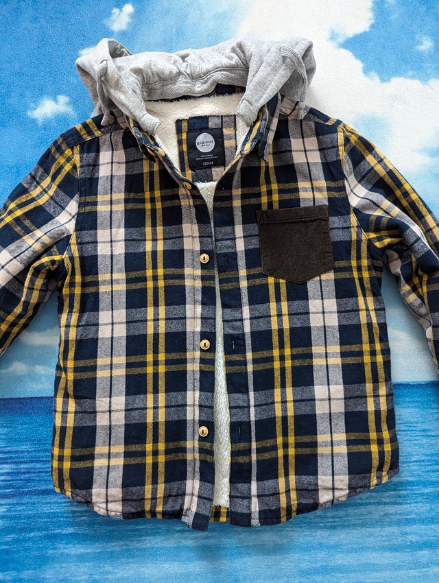 Like new GXG boys 130cm fleece lined plaid button shirt - photo 5