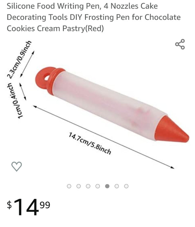 Brand new silicone food writing pen with different nozzles - photo 2