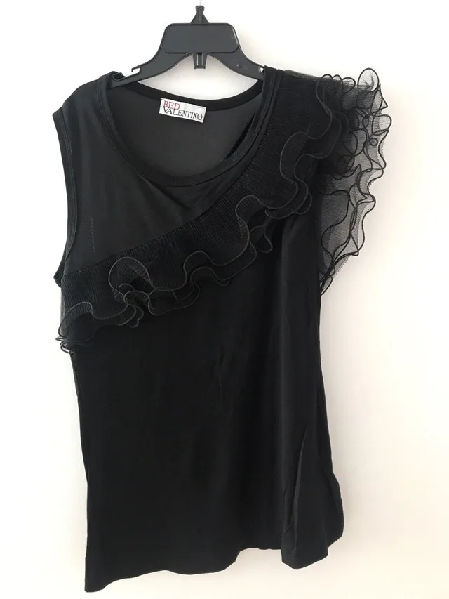 New Red Valentino Tank Black & Pink size 0 thumbnail