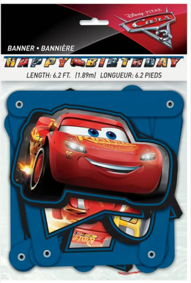 BNIB Disney Cars Lightening McQueen party Banners thumbnail