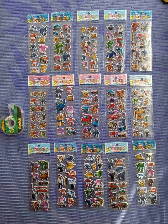 Super Wings 15 brand new sticker pads thumbnail