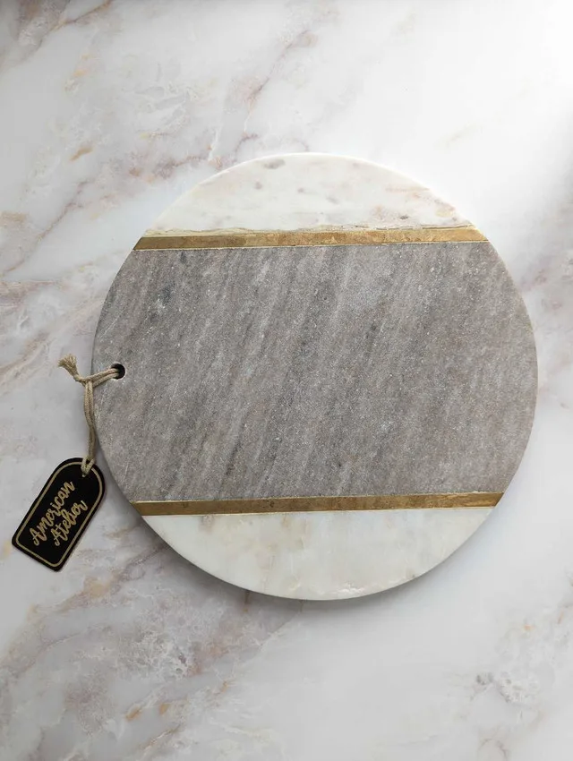 american atelier marble cutting board 11" d round thumbnail