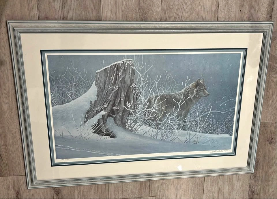 Limited Signed Edition Robert Bateman "Winter Trackers"