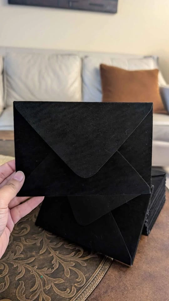 20 Black Velvet Envelopes - photo 4