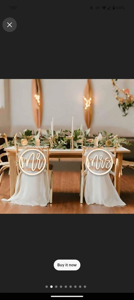 Mr and Mrs Chair Signs Wedding - photo 3
