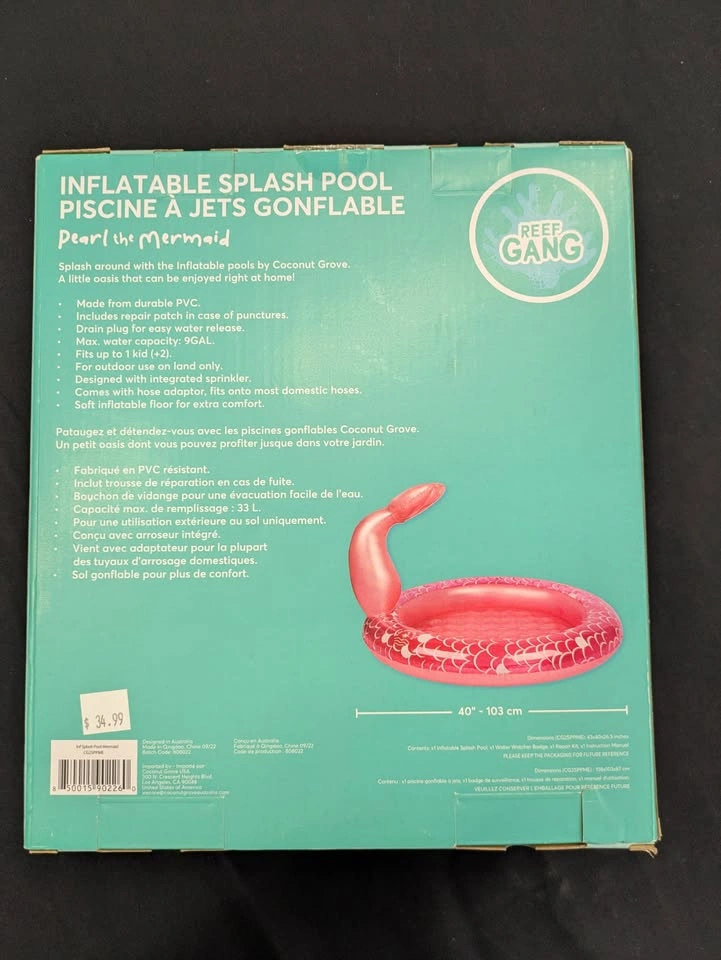 Inflatable Splash Pool with sprinkler - New in box! - photo 2