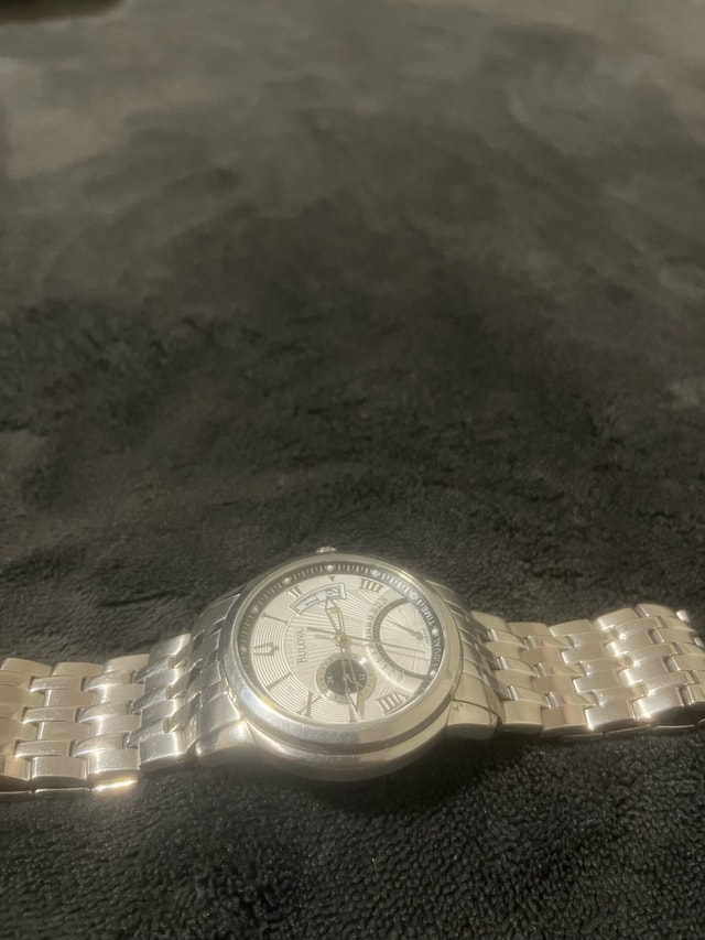 Bulova Dual-Time Sunray Men's Stainless Steel Watch