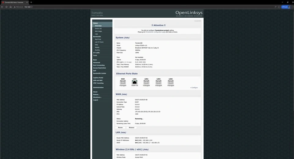Linksys E3200 Router w/ Tomato custom firmware - photo 4