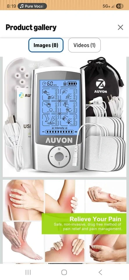 AUVON Rechargeable TENS Unit Muscle Stimulator, 24 Modes - photo 2