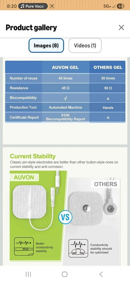 AUVON Rechargeable TENS Unit Muscle Stimulator, 24 Modes - photo 4