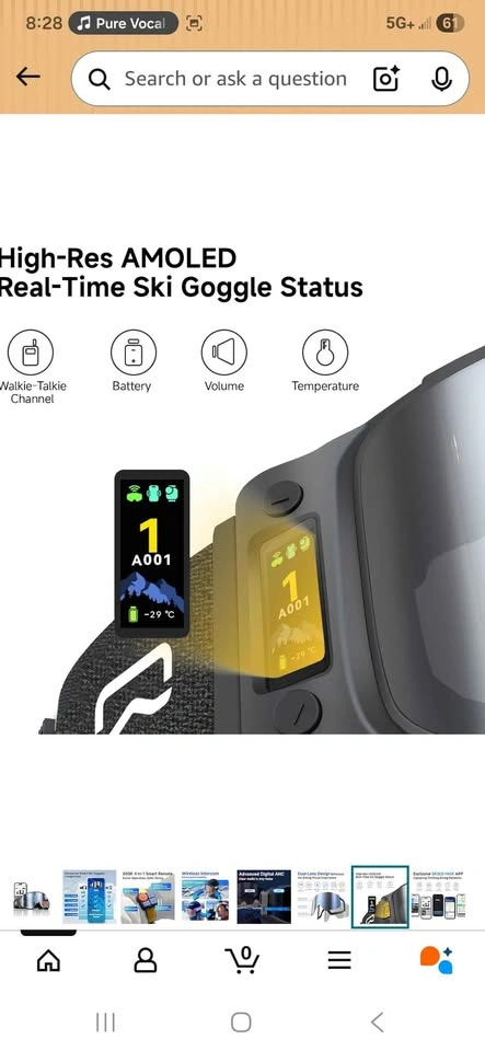 Smart Wireless Ski Goggles - Zeiss Lens, Music & Calls - photo 3