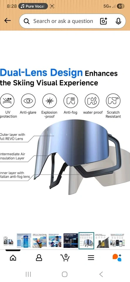 Smart Wireless Ski Goggles - Zeiss Lens, Music & Calls - photo 4