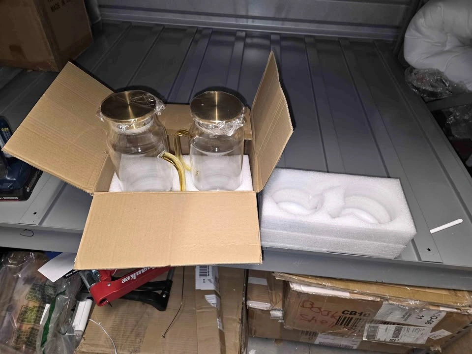 Bivvclaz 2 Pack 2 Liter Glass Pitcher with Lid