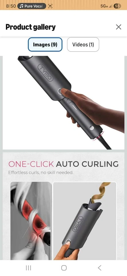 TYMO Automatic Rotating Curling Iron - TYMO CURLPRO Beach Waves - photo 4