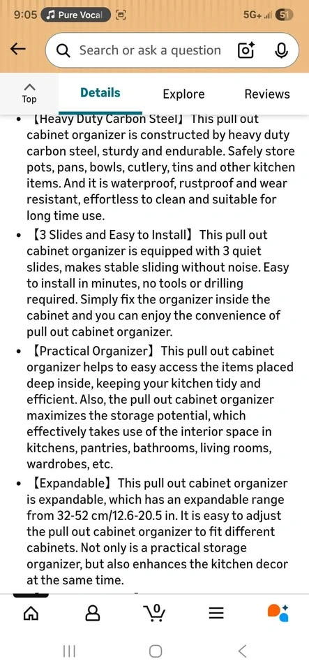 Expandable Cabinet Organizer - Quiet Sliding Shelves - photo 5