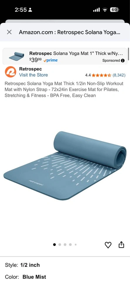 6 Drawer Dresser, Blue Yoga Mat, Blue Flower Art - photo 4