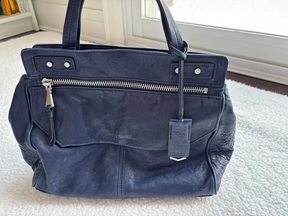 Aimee Kestenberg Navy Leather Handbag & Wallet Set - photo 4