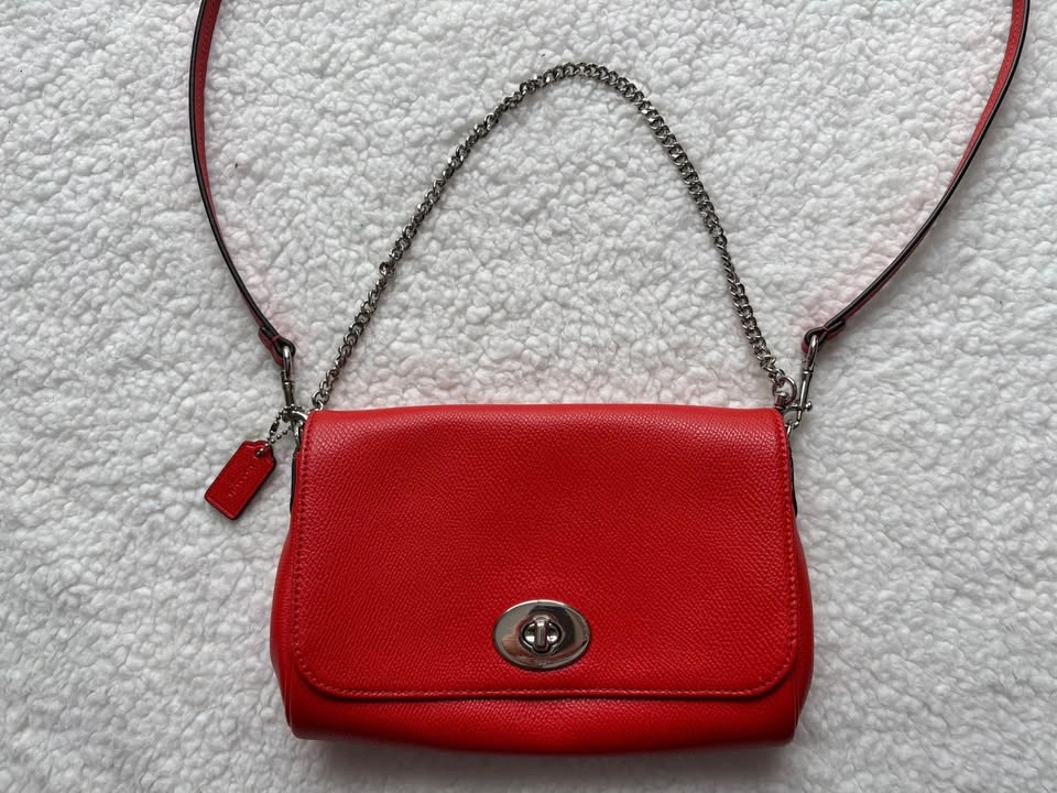 Coach Cardinal Red Mini Ruby Crossbody Bag w/ Chain Strap - photo 2