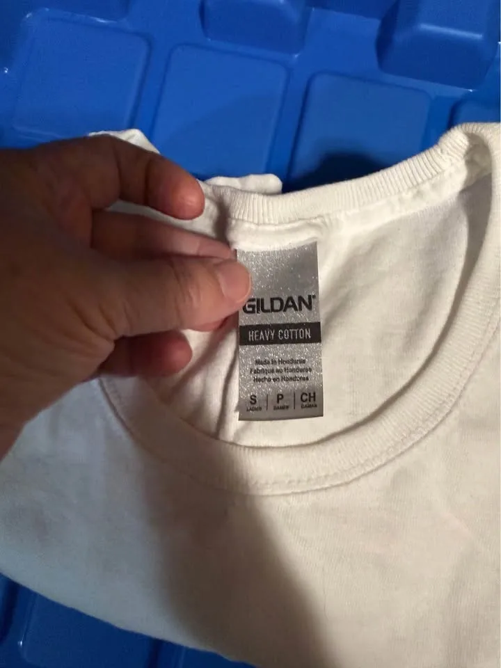 Gildan Ladies Long Sleeve White Shirts - Lot of 9 (L/XL) - photo 4