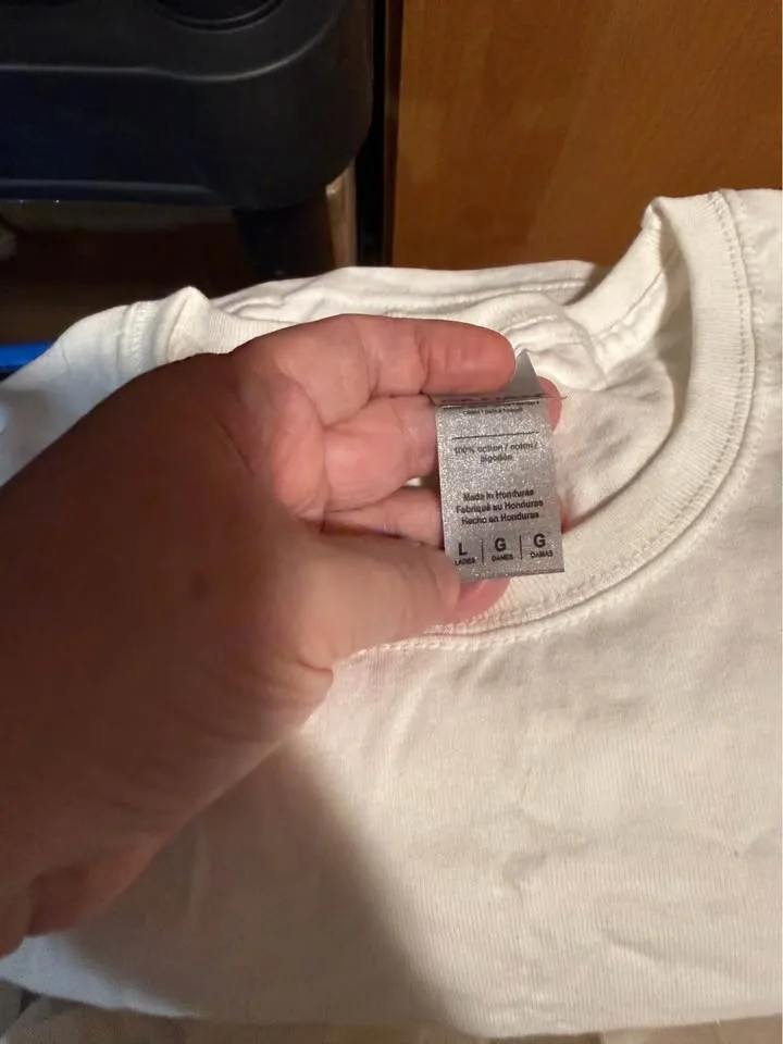 Gildan Ladies Long Sleeve White Shirts - Lot of 9 (L/XL) - photo 5