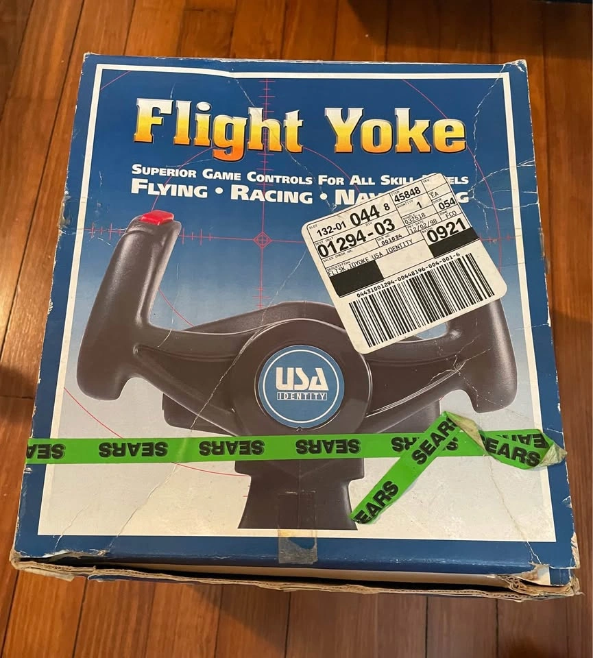 Vintage Virtual Pilot Pro Yoke Flight Simulator PC Controller 19 - photo 3