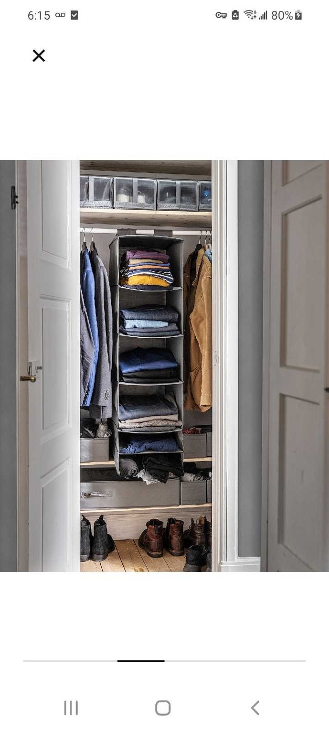 closet cloth rack Hanging Organizer 5 for $40 - photo 2