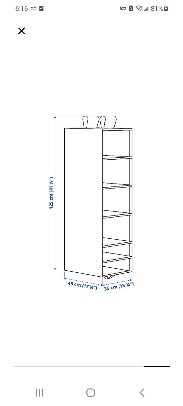 closet cloth rack Hanging Organizer 5 for $40 - photo 3