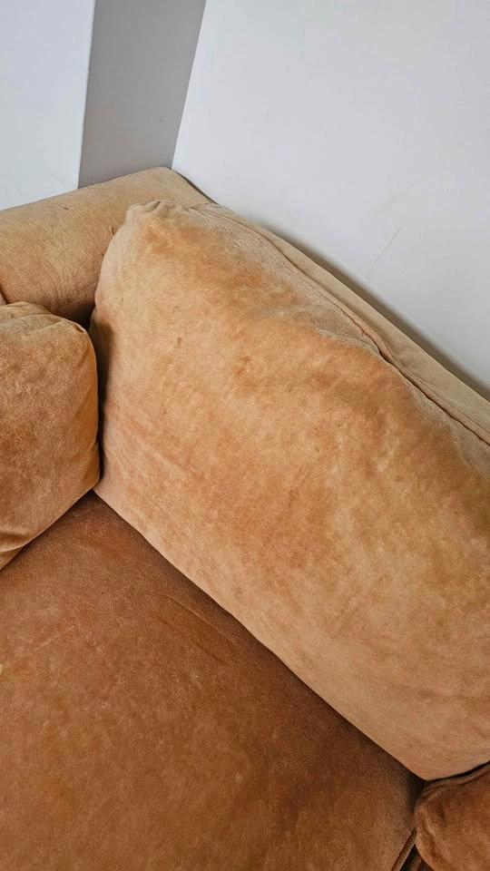 Vintage Amber Microfiber Sofa – 82” – Moving Sale - photo 2