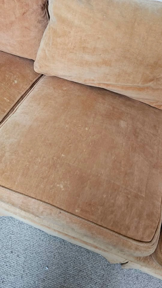 Vintage Amber Microfiber Sofa – 82” – Moving Sale - photo 3