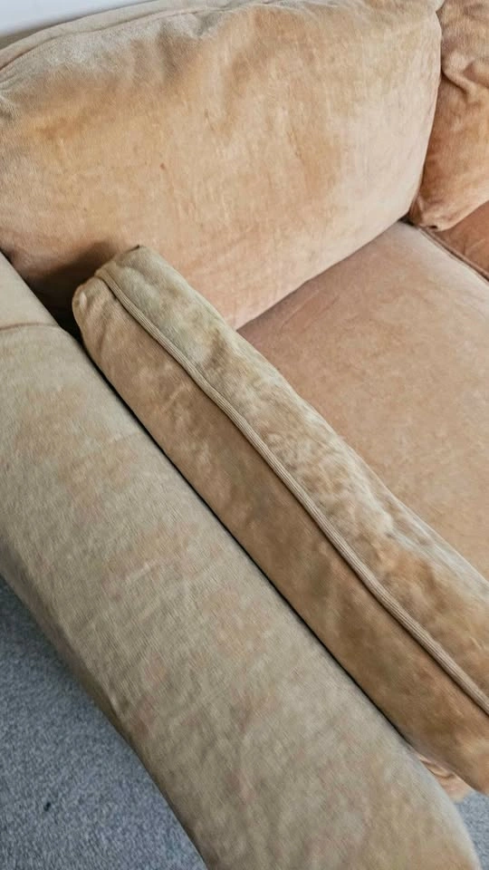 Vintage Amber Microfiber Sofa – 82” – Moving Sale - photo 4