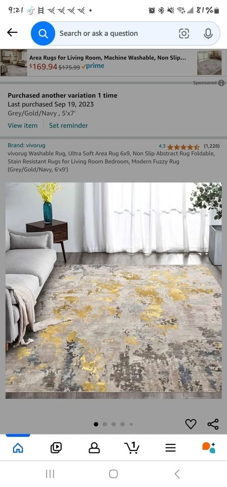 Brand New vivorug Ultra Soft Area Rug - Still in Packaging! - photo 3