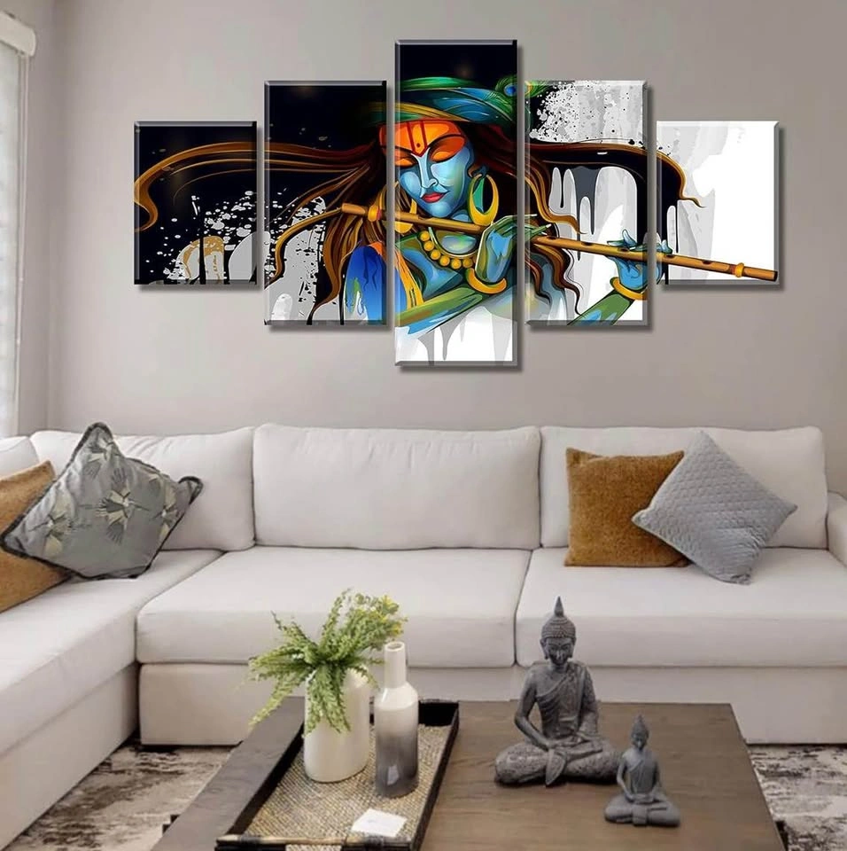 Hindu God Krishna Wall Decor Canvas Painting - photo 2