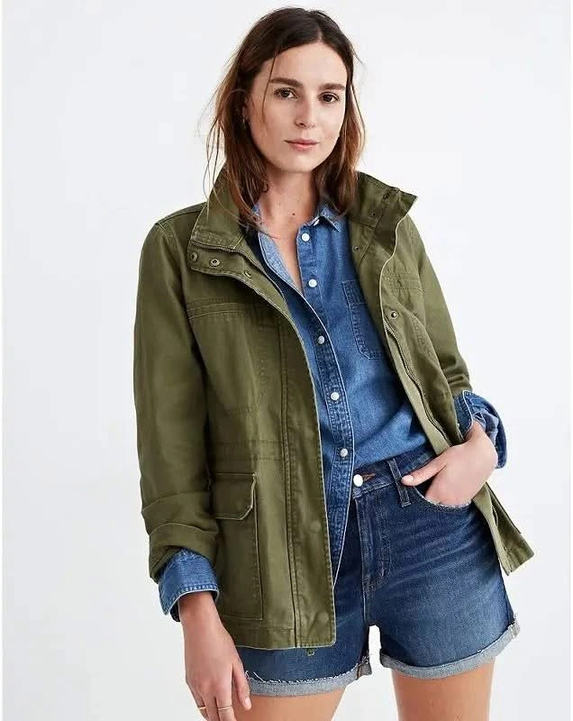 Madewell Women's Military Dispatch Jacket - Desert Olive / Green