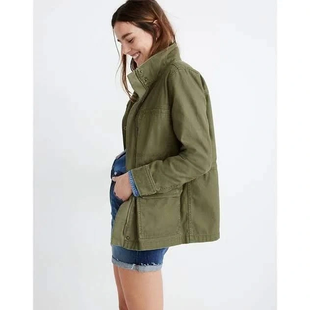 Madewell Women's Military Dispatch Jacket - Desert Olive / Green - photo 3