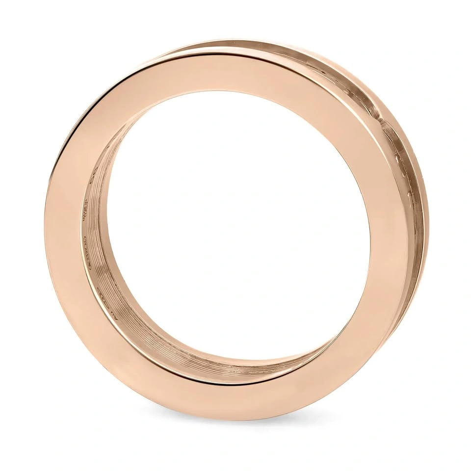 Bvlgari B.Zero1 Openwork Logo Spiral Ring 18K Rose Gold SZ 56 US - photo 3