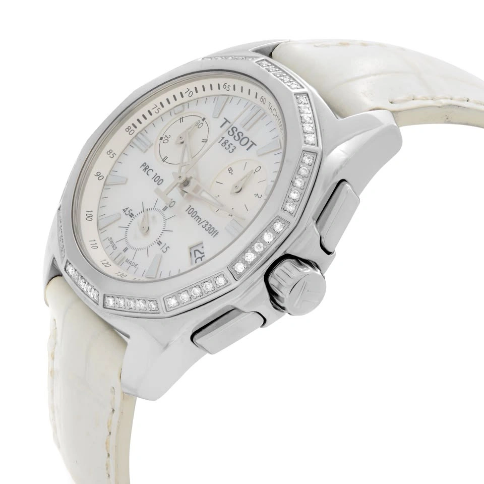Tissot PRC 100 Diamond Bezel MOP Dial Quartz Ladies Watch T22.1. - photo 4